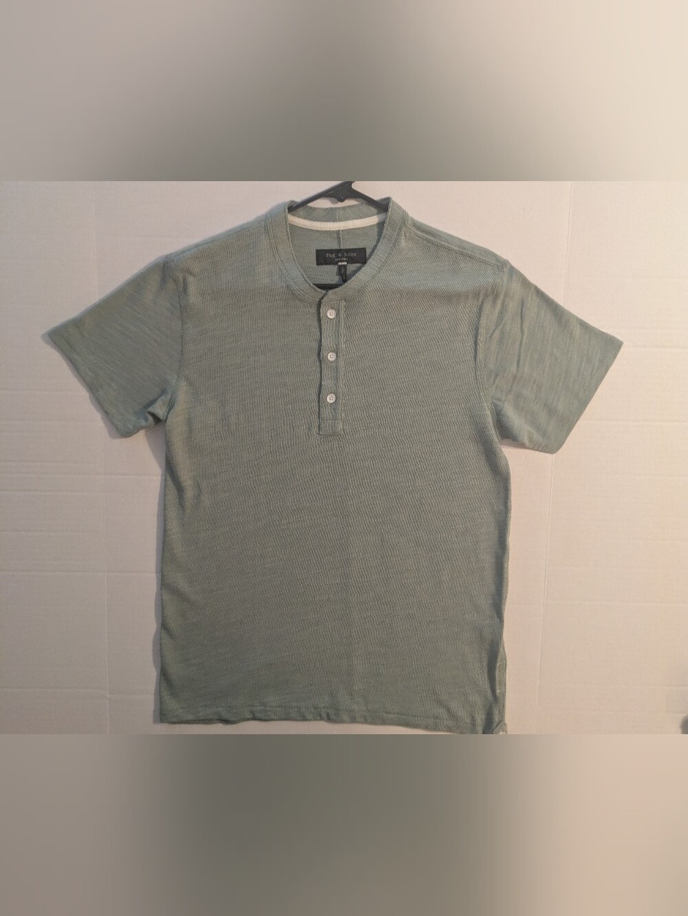 rag & bone Sage Green Short-Sleeve Henley- Sm (NWOT)
